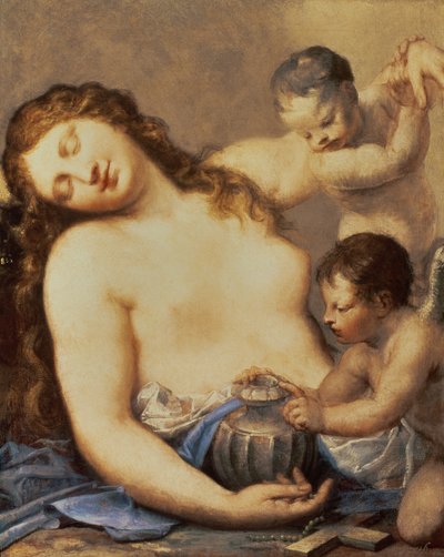 Marie Madeleine pénitente avec putti - Pietro Liberi